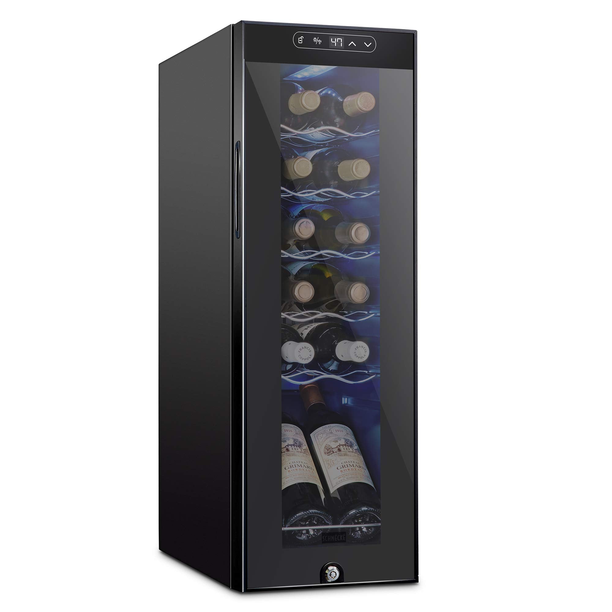 SCHMÉCKÉ Freestanding Wine Cooler Refrigerator with Lock