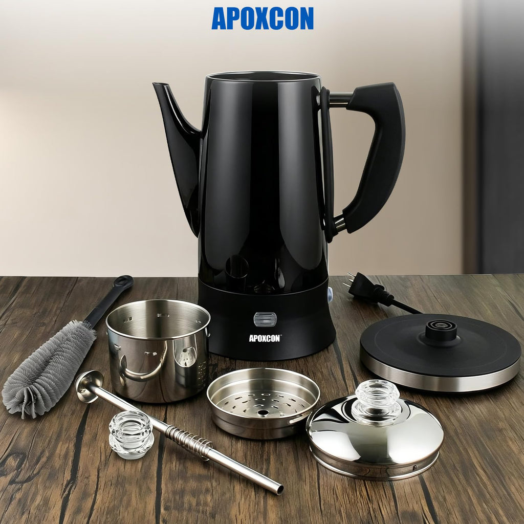 APOXCON All Stainless Steel Electric Coffee Percolator