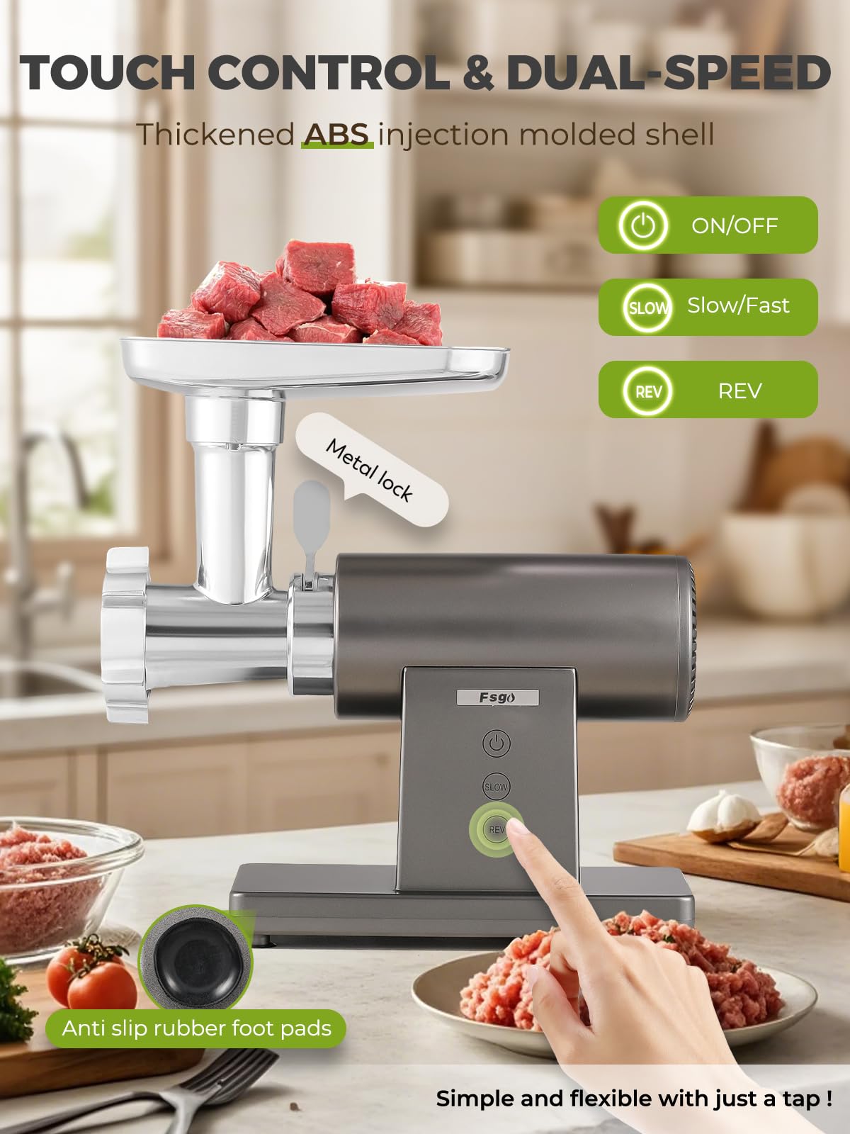 Flyseago Multifunctional Electric Meat Grinder 3200W Touch Control