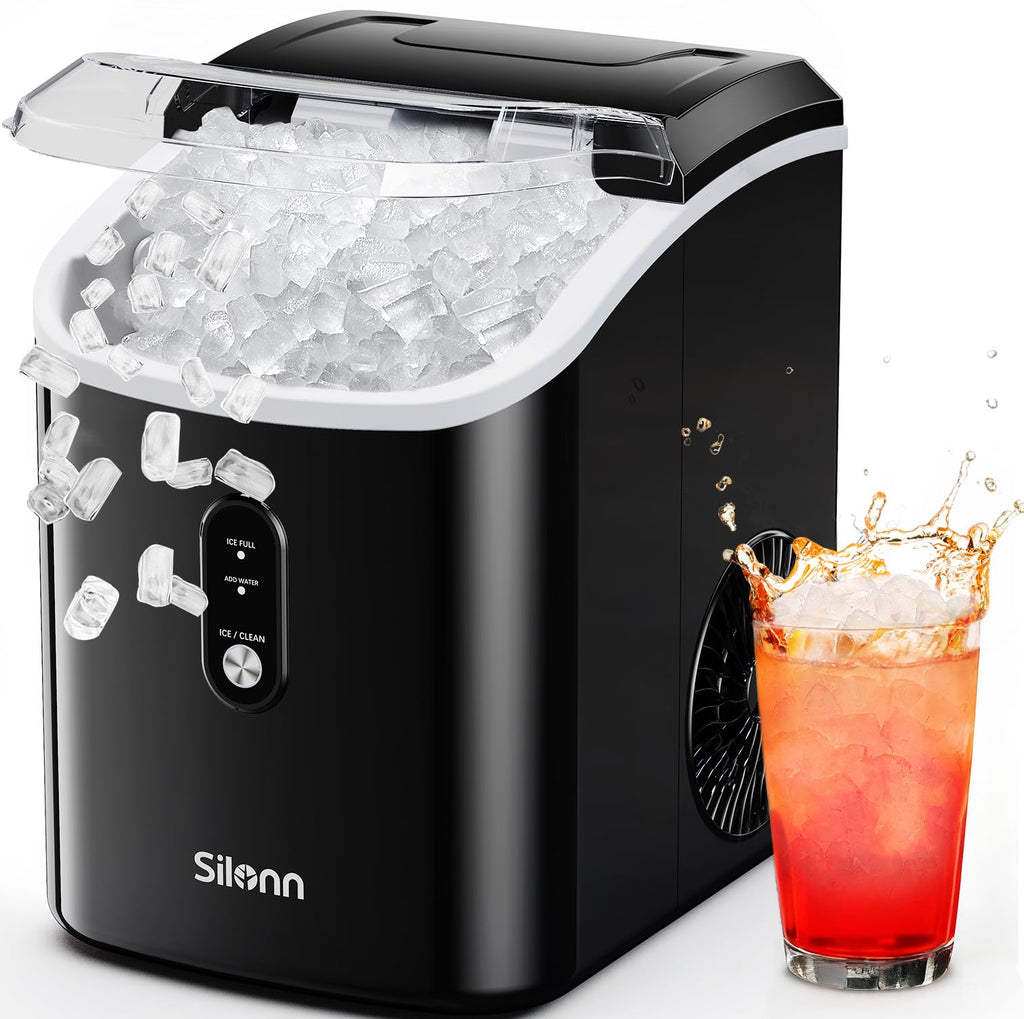 43-Lb Countertop Nugget Ice Maker with Self-Cleaning