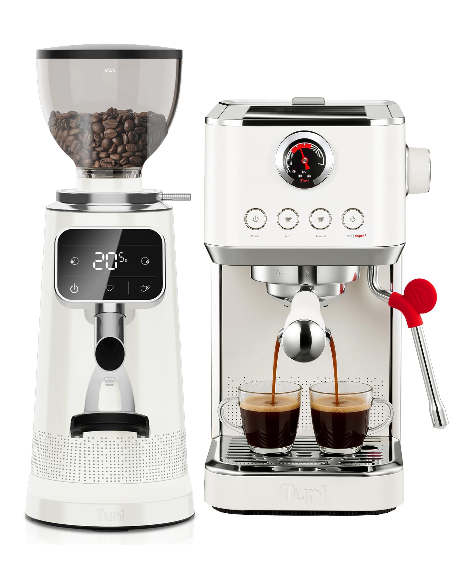 Tuni E2 Gen3 Espresso Machine and G3 Burr Grinder Combo Set