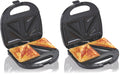 Hamilton Beach Electric Sealed Sandwich Maker Grill with PFAS-Free Nonstick Plates, Makes Stuffed French Toast, Omelets, Compact & Easy to Store, Black (25430G)
