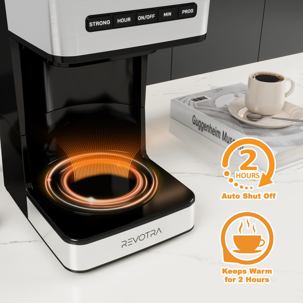 REVOTRA 12 Cup Programmable Coffee Maker, Hot and Iced Drip Coffee Makers