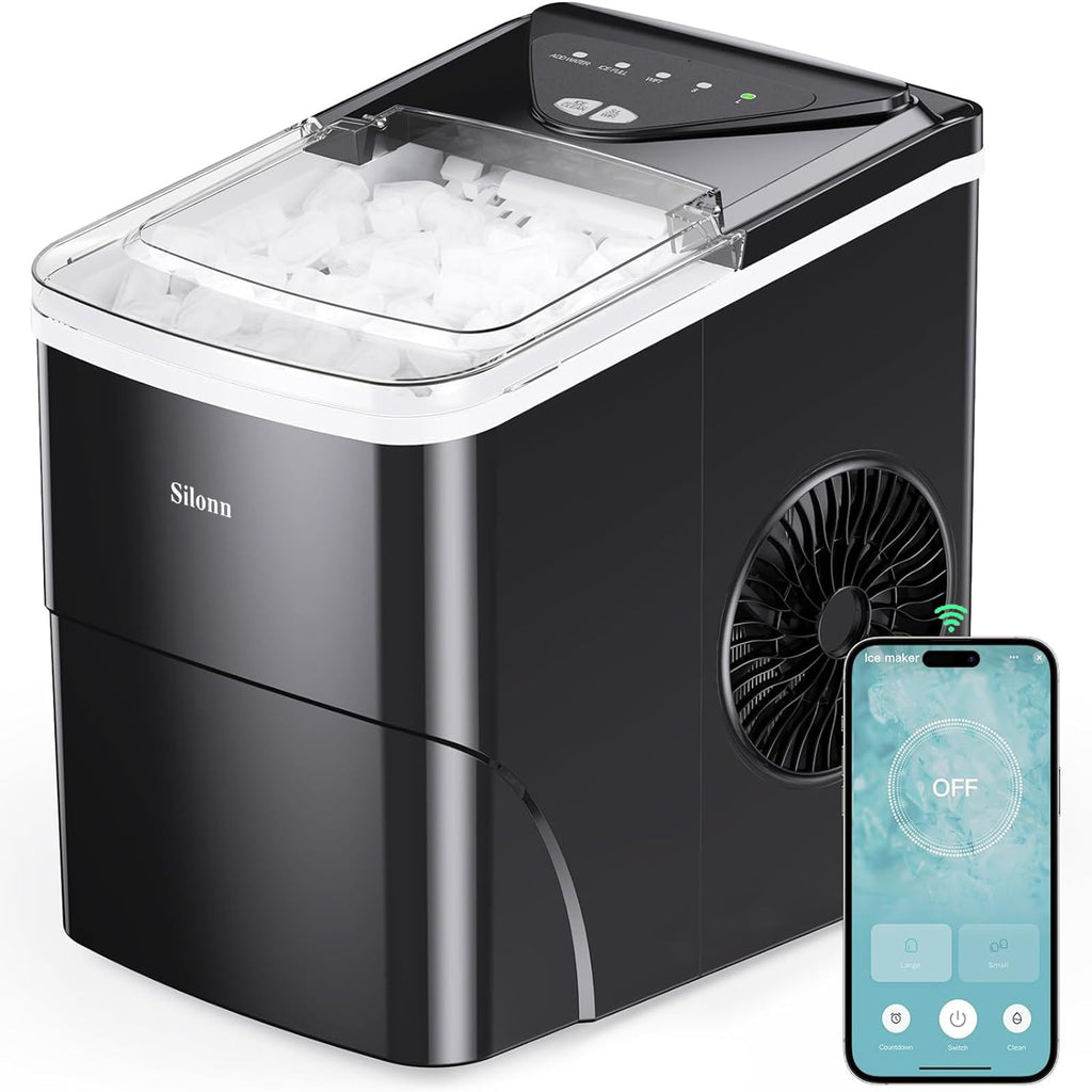 43-Lb Countertop Nugget Ice Maker with Self-Cleaning