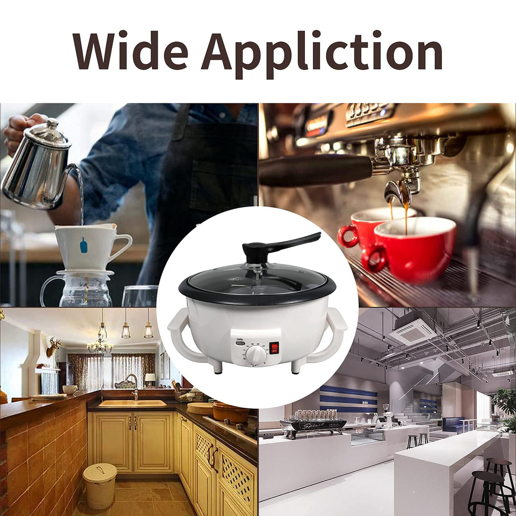 DIYAREA Coffee Roaster Machine for Home Use, 800g Capacity Electric Coffee Bean Roaster Machine with Timer 0-240℃ Non-Stick for Cafe Shop, Nut, Peanut, Black Bean, Soybeans 110V 1200W