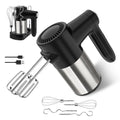 Cordless Hand Mixer, Rechargeable Electric Handheld Mixer with 6 x 304 Stainless Steel Attachments (2 Whisks, 2 Beaters, 2 Dough Hooks) & Storage Case, for Baking, Eggs, Cakes