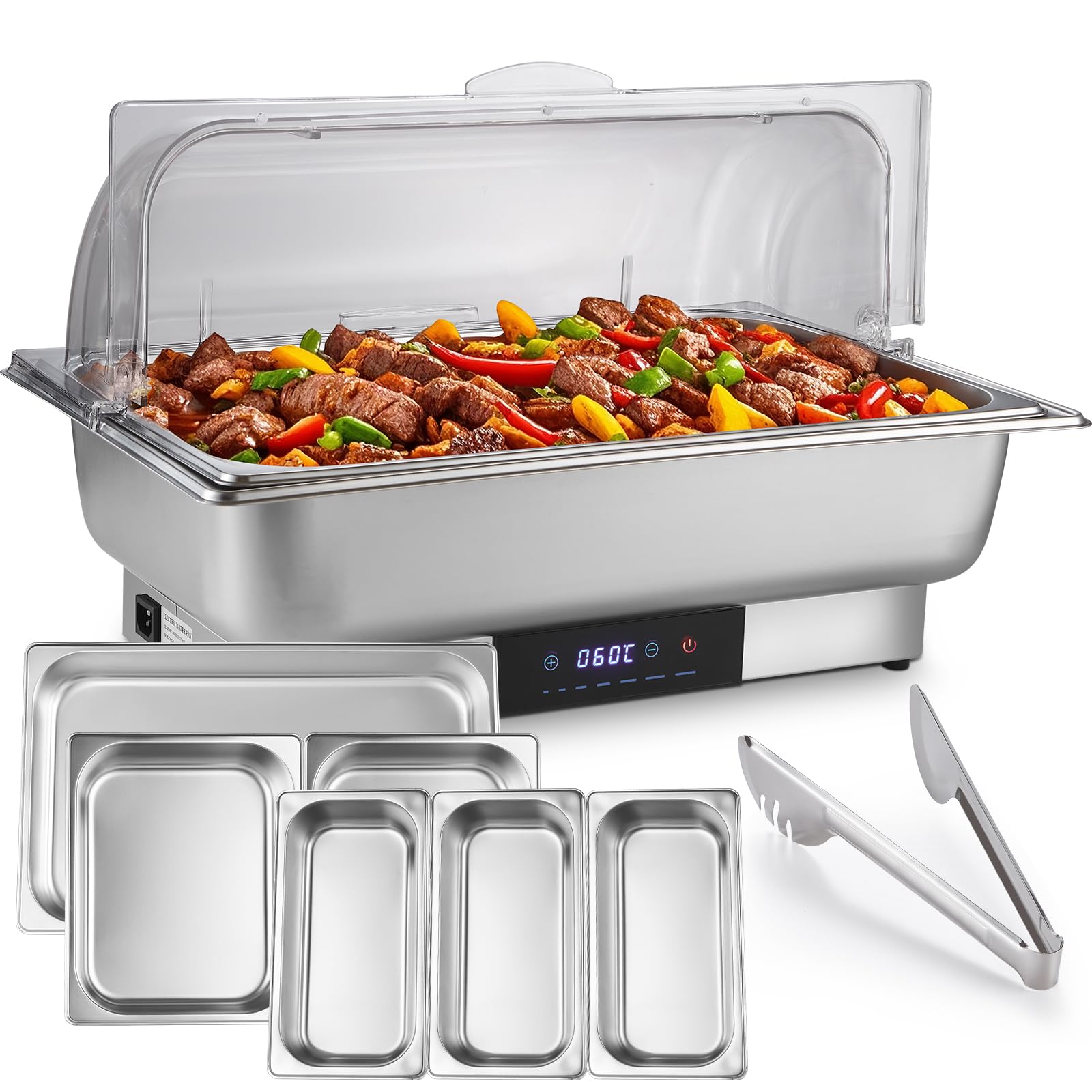 Electric Stainless Steel Chafing Dish Buffet Server Set