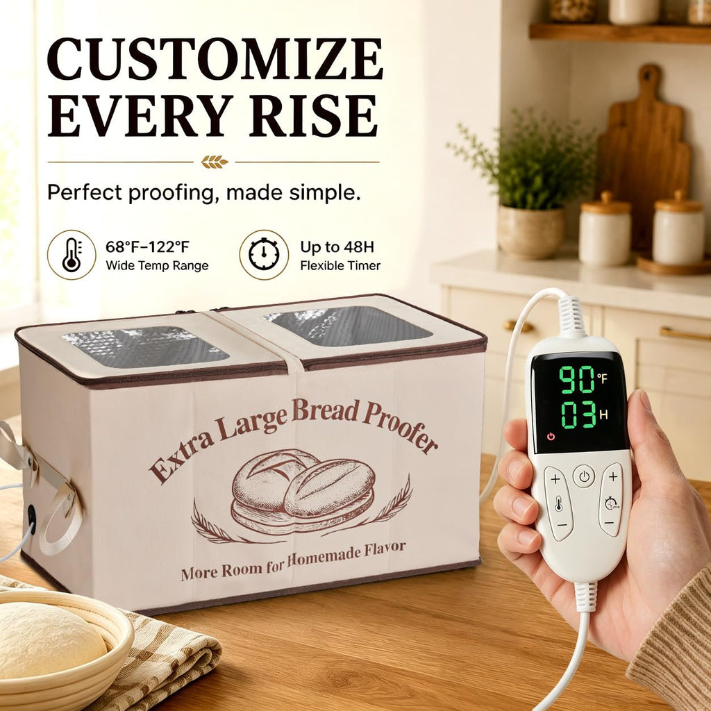 XL Bread Proofing Box Foldable Bread Proofer 23.6" Long Sourdough Warmer