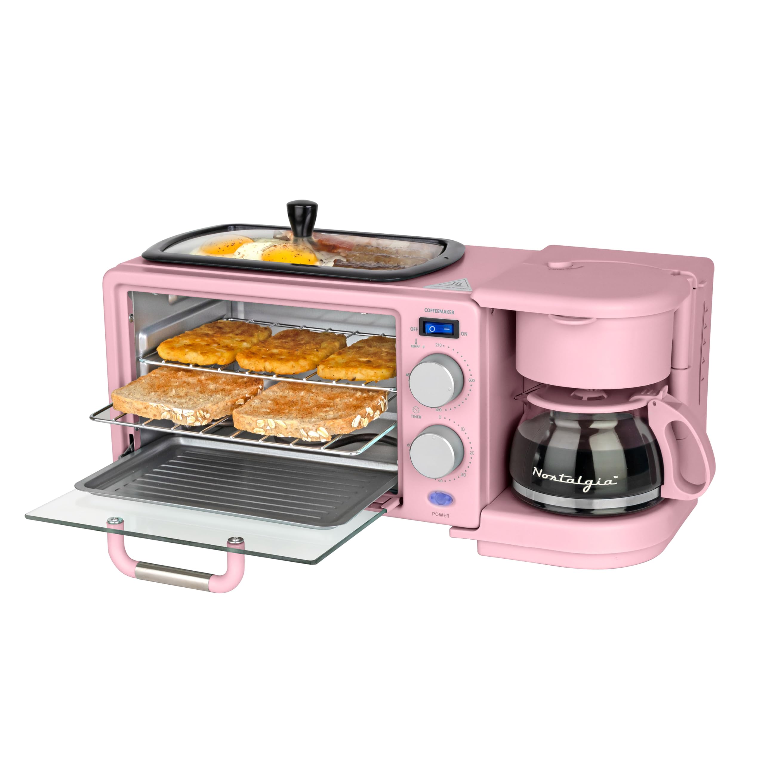 Nostalgia 3-in-1 Electric Breakfast Station with Coffee Maker