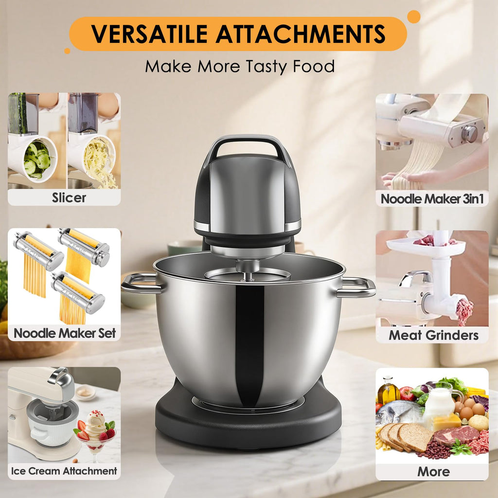 8.4QT Commercial Stand Mixer 800W with NSF Certified and Aluminum Die Casting, Mixers Kitchen Electric Stand Mixer Metal Food Mixer