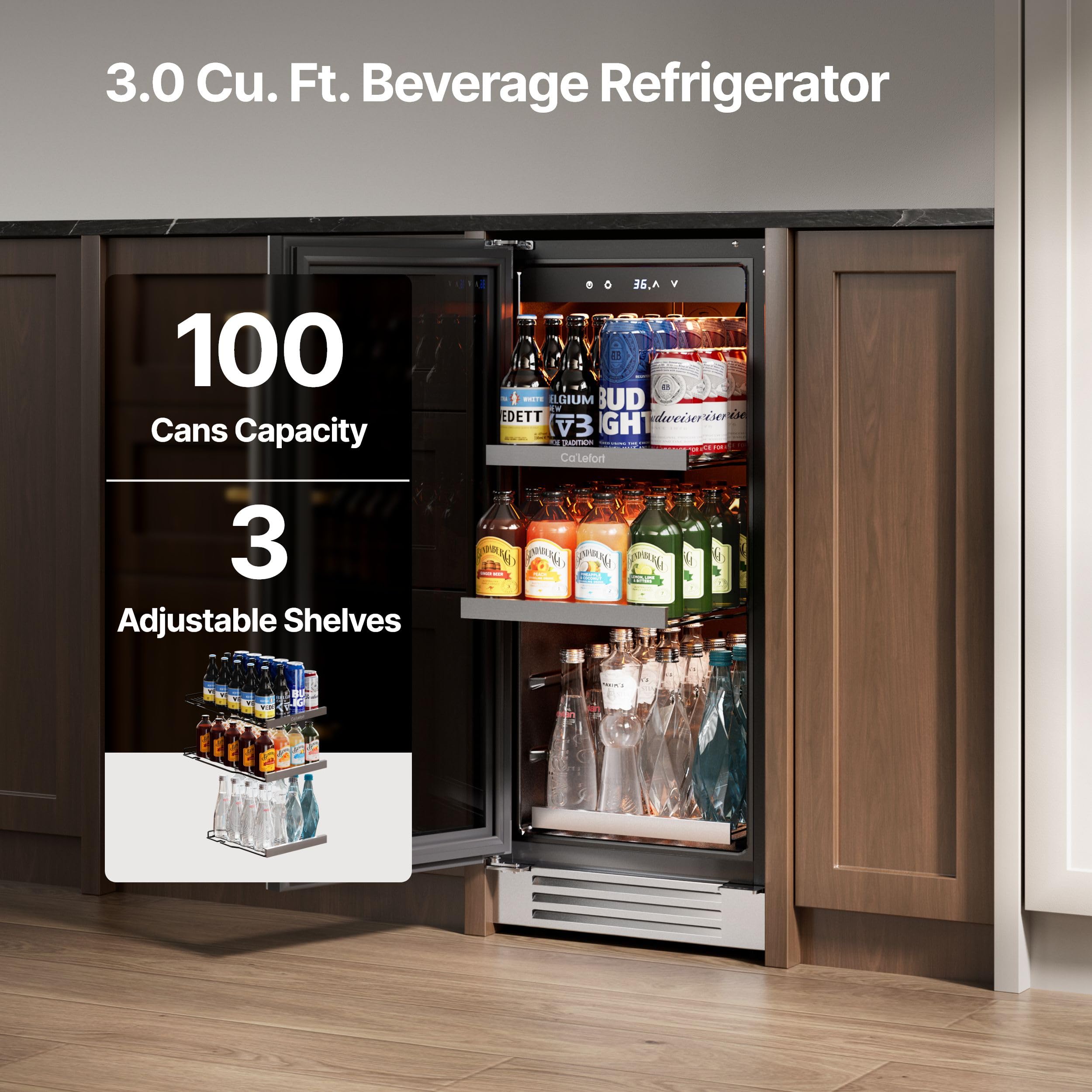 Ca'Lefort Built-In or Freestanding Beverage Refrigerator