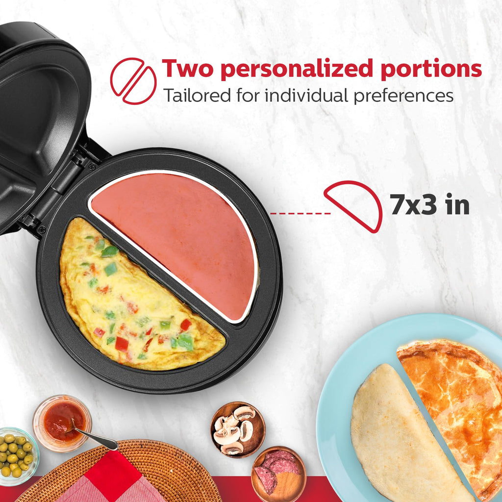 Holstein Housewares Nonstick Dual Omelet and Frittata Maker