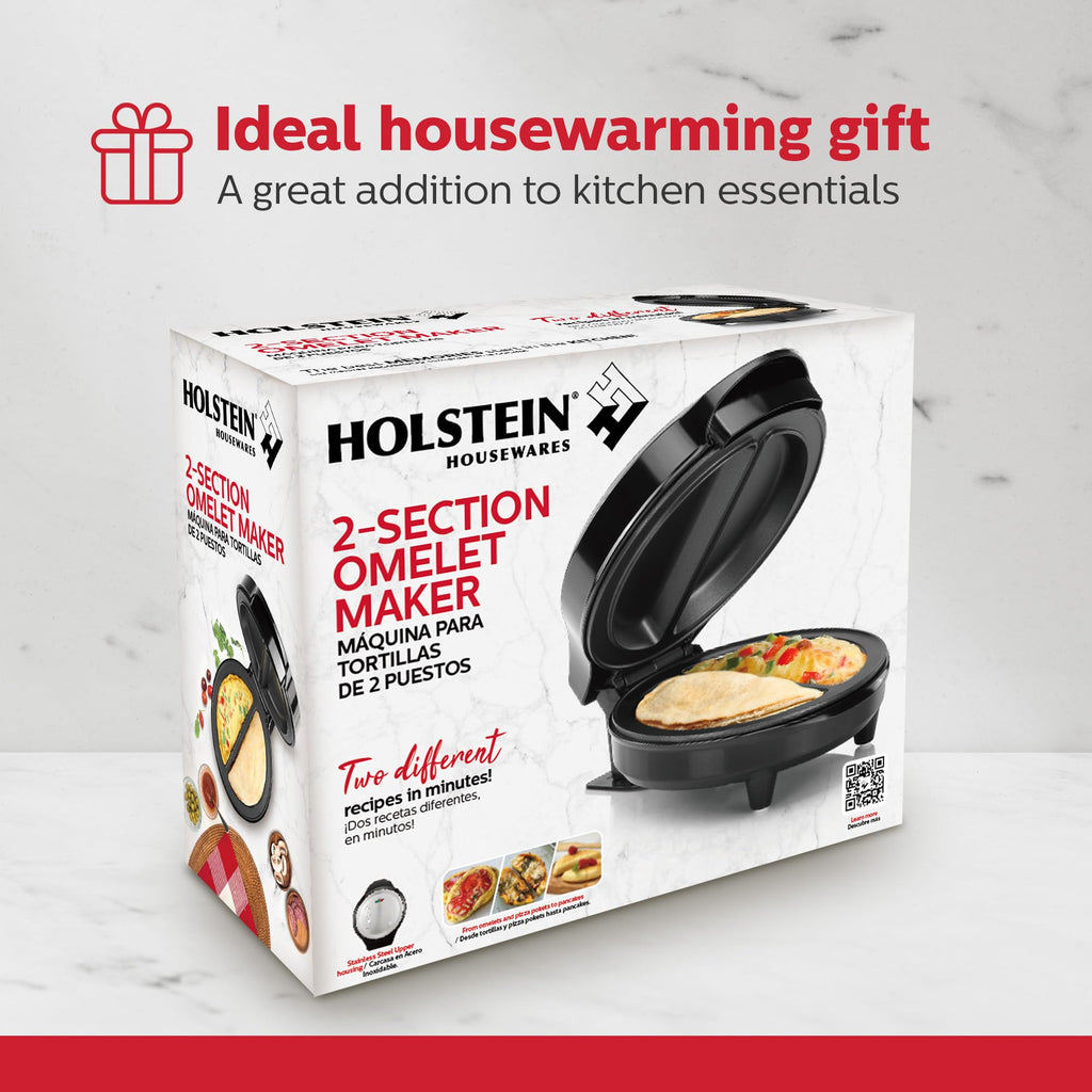 Holstein Housewares Nonstick Dual Omelet and Frittata Maker