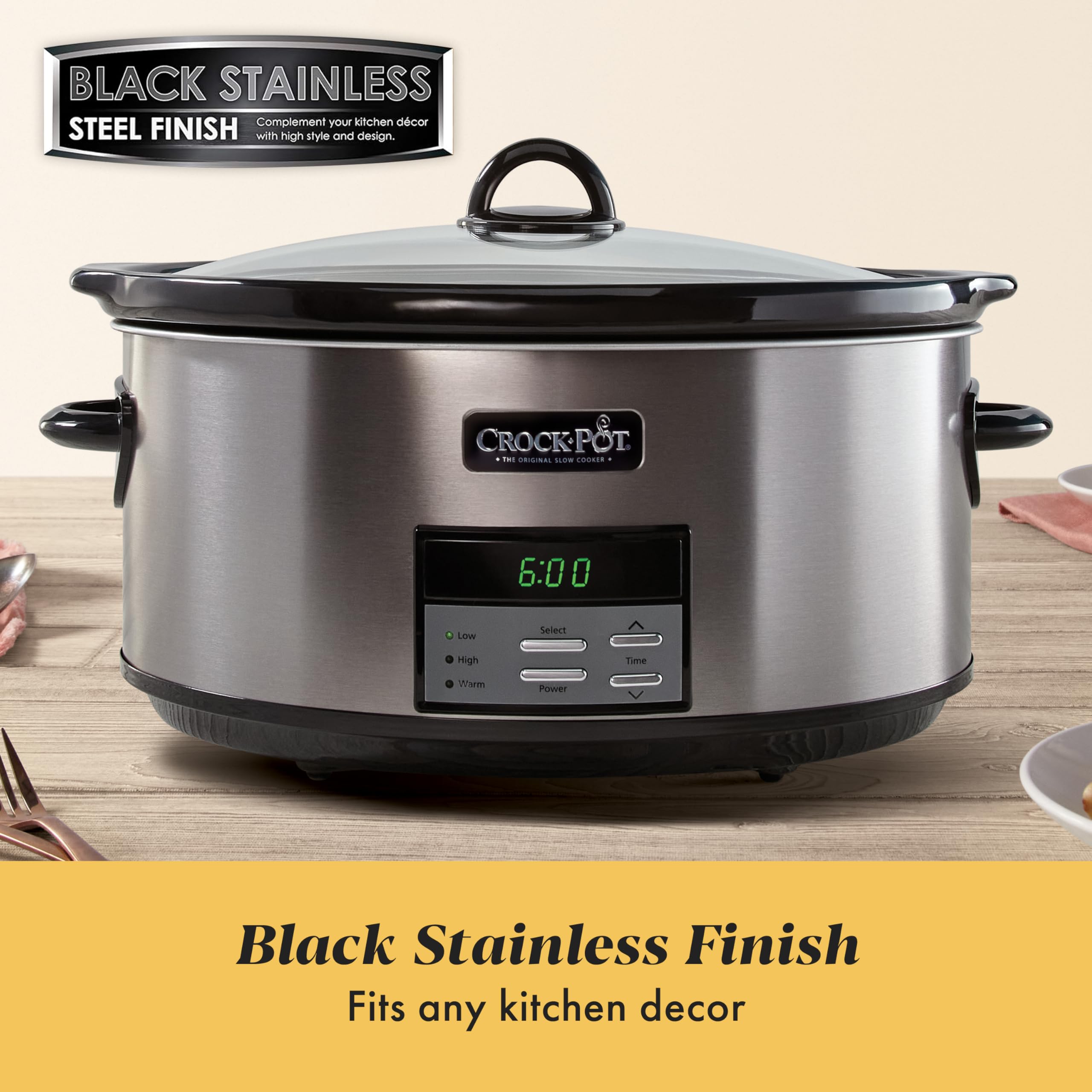 Crock-Pot Programmable Stainless Steel 1500 Oval Slow Cooker