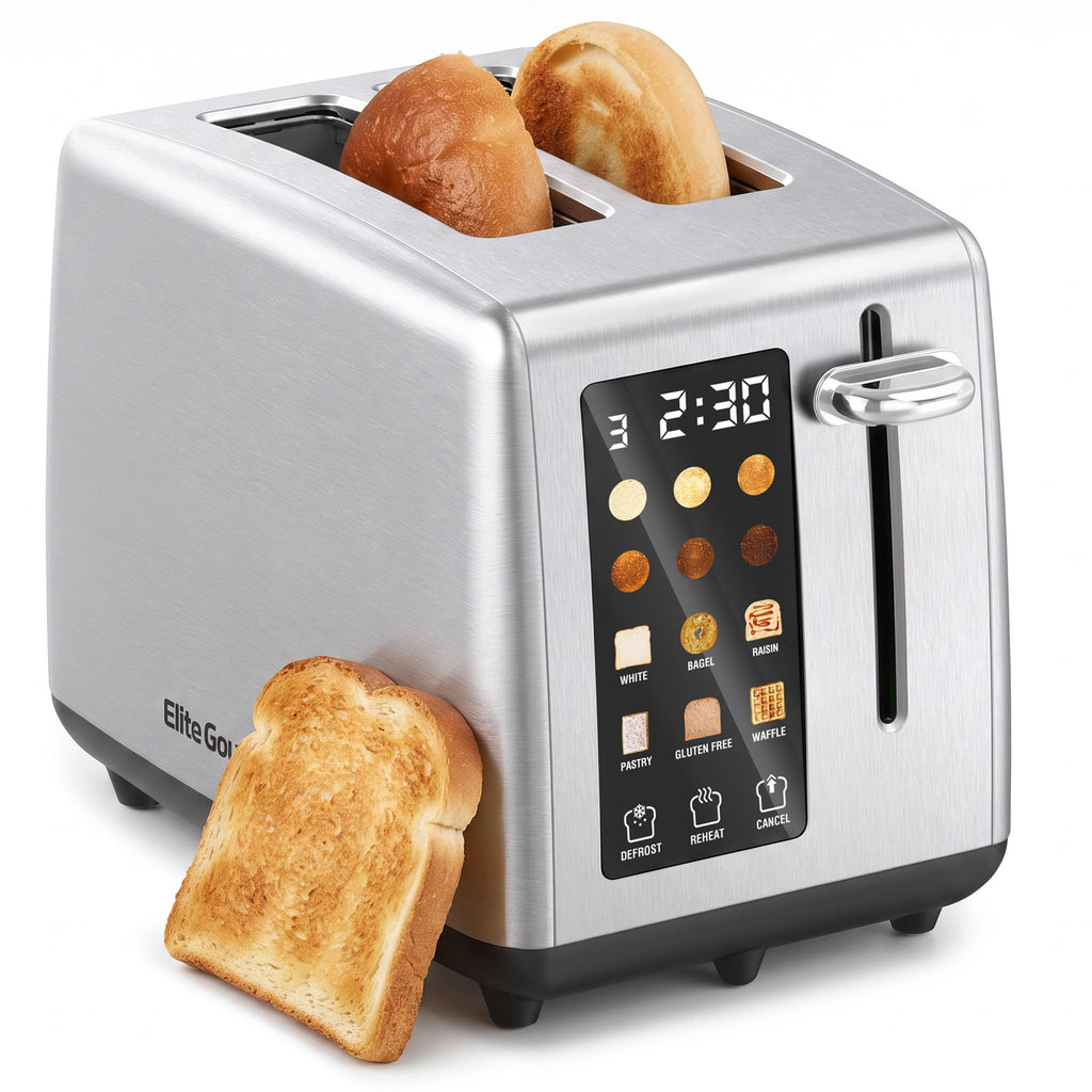 Elite Gourmet LCD Touch Toaster with 2 Extra-Wide Slots