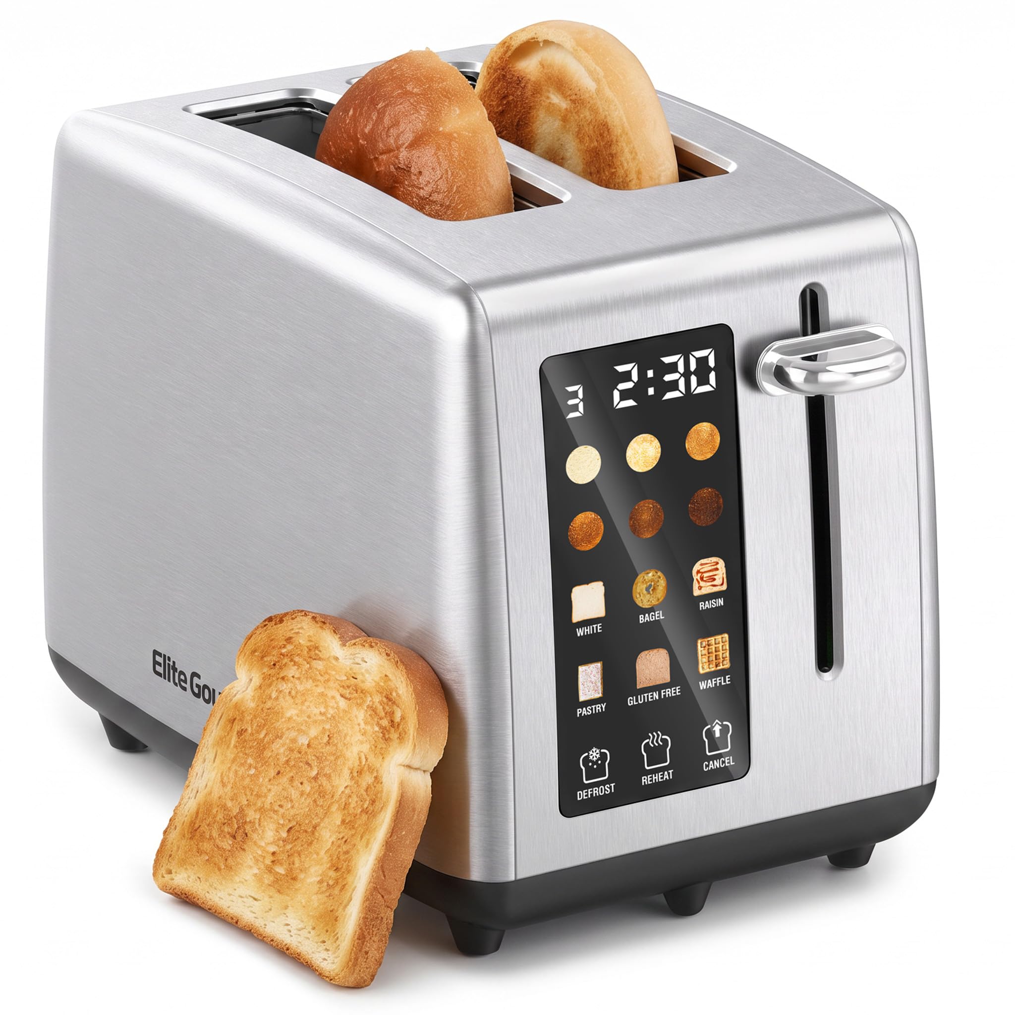 Elite Gourmet LCD Touch Toaster with 2 Extra-Wide Slots