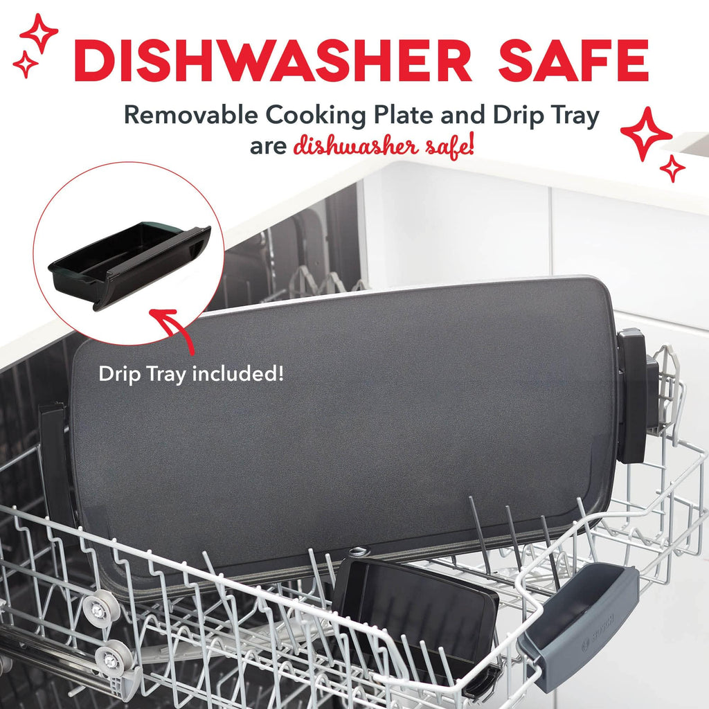 Dash Everyday Electric Griddle - Indoor Griddle for Versatile Cooking - Features Quick-Heating, Anti-Slip Feet, and Removable, Nonstick Plate