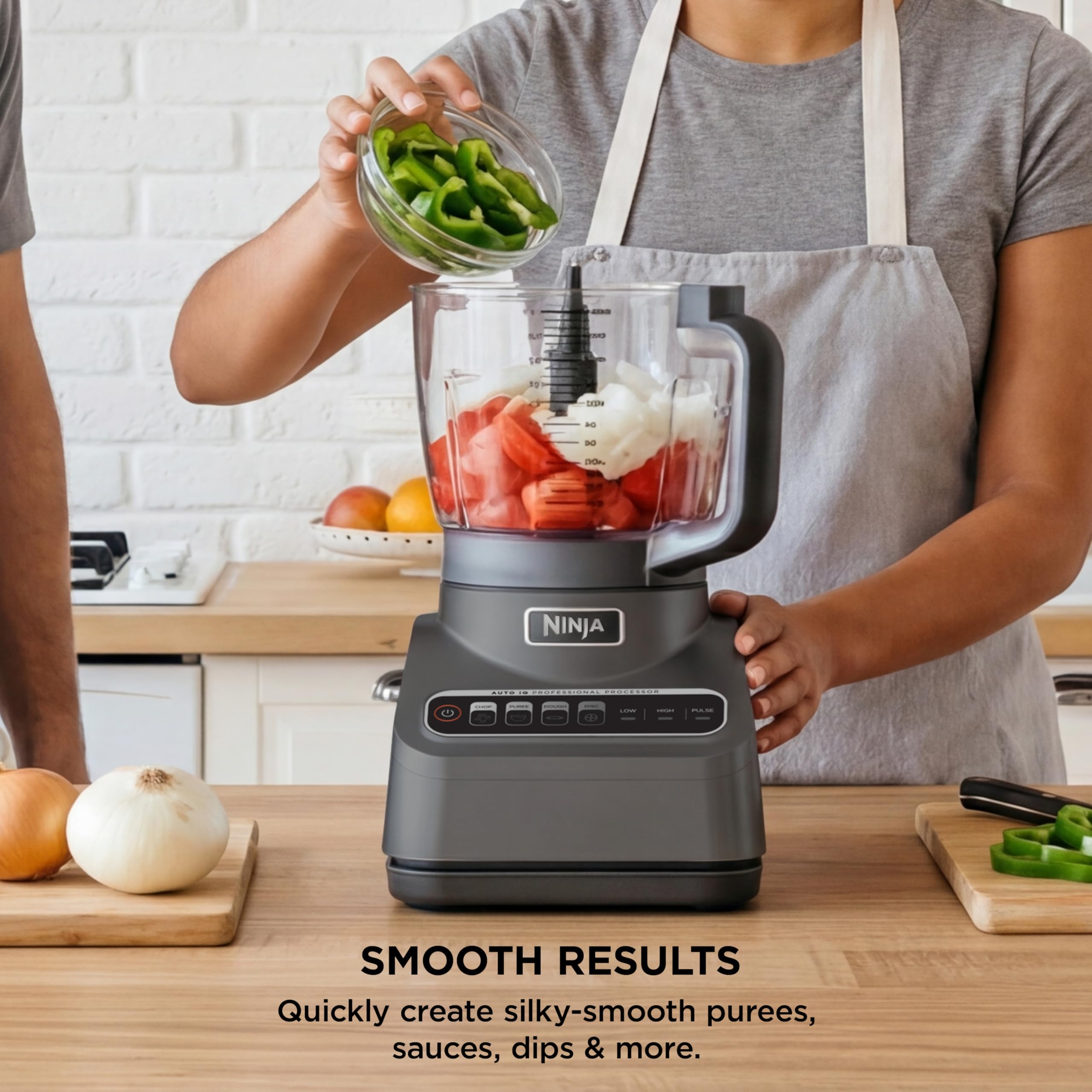 Ninja Food Processor, Professional Plus,4 Functions for Chopping, Slicing, Purees & Dough with 9-Cup Processor Bowl, Food Chute & Pusher