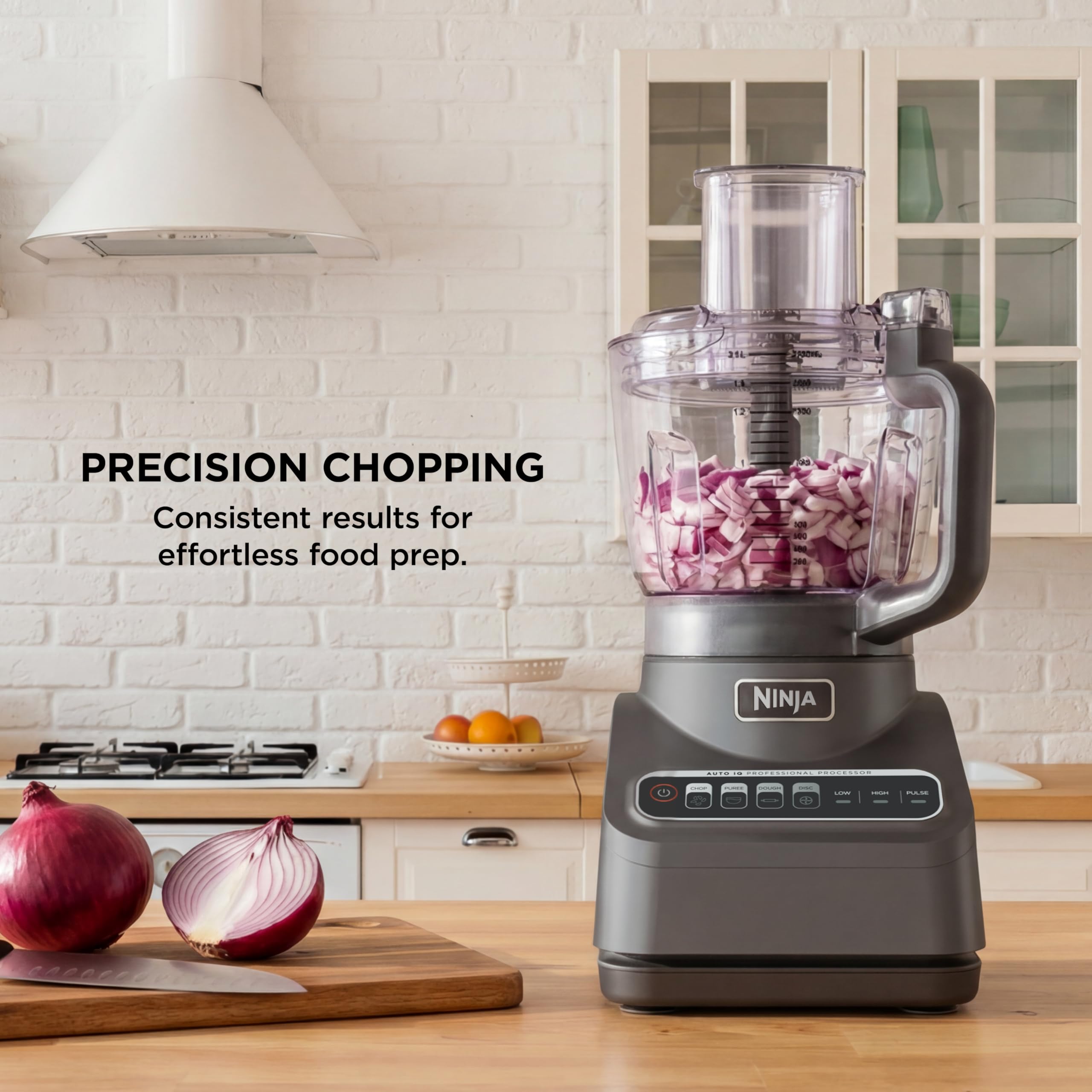 Ninja Food Processor, Professional Plus,4 Functions for Chopping, Slicing, Purees & Dough with 9-Cup Processor Bowl, Food Chute & Pusher