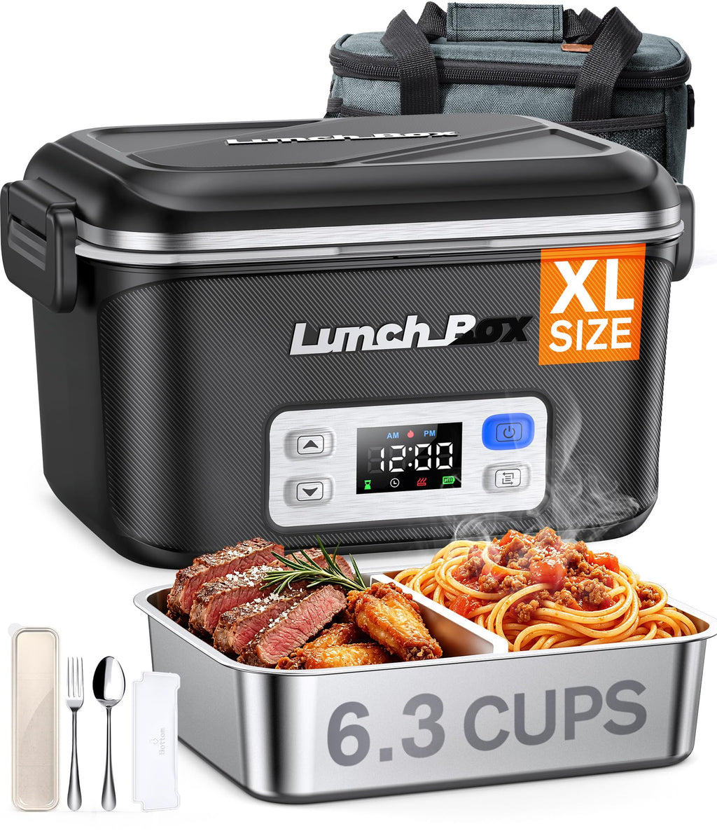 BYLTRNOW 1.5L Rechargeable Cordless Heated Lunch Box