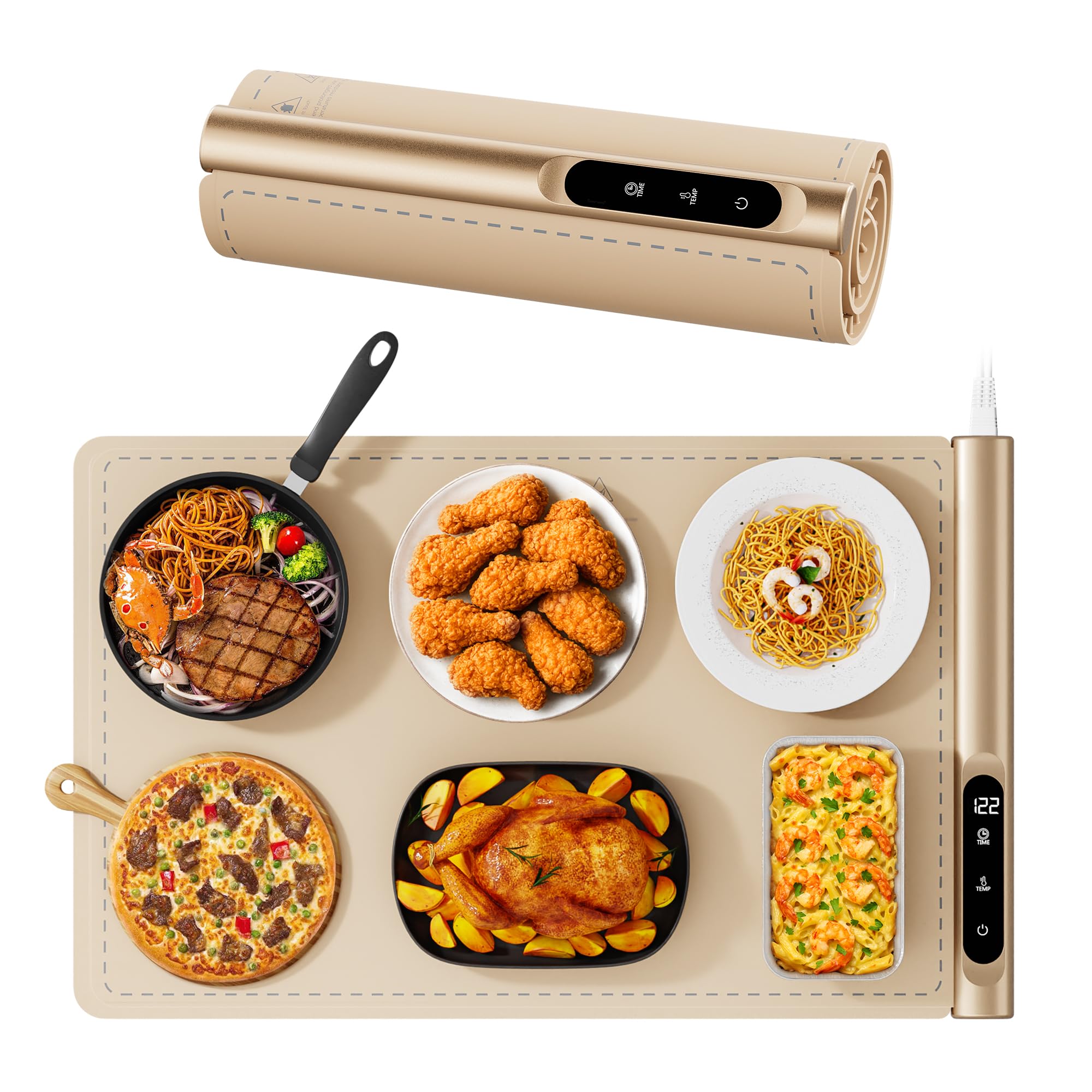 Newise Graphene Electric Food Warming Mat with 6 Heat Settings