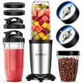 Greatogo Personal Bullet Blender for Smoothies and Shakes, Kitchen Portable Compact Smoothie Maker with 2×24oz To-Go Cups, 10oz Grinding Cup for Frozen Drinks, Small Ice, and Spices