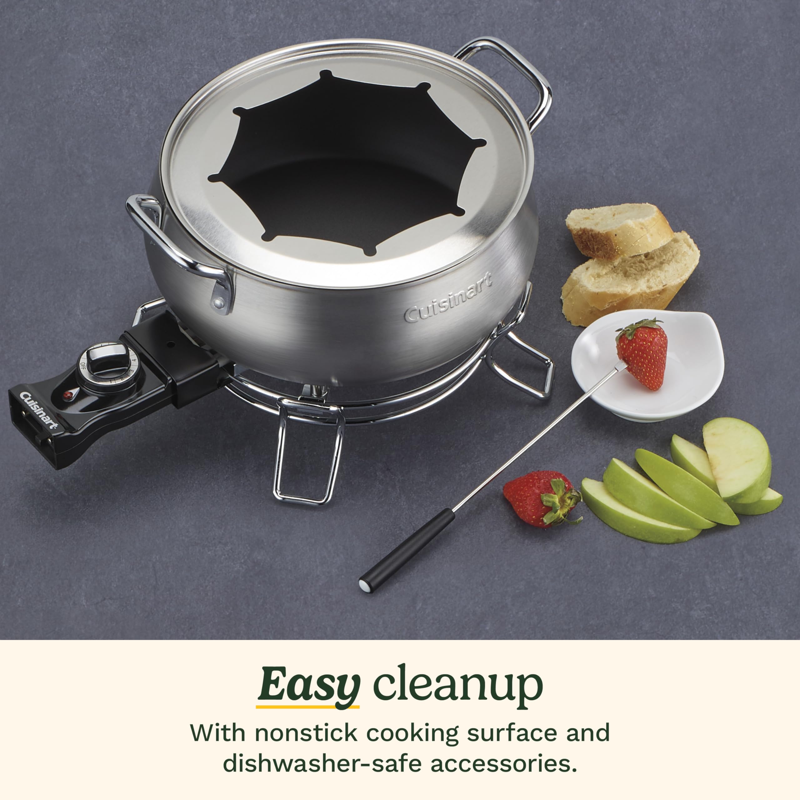Cuisinart 3-Quart Stainless Steel Electric Fondue Pot