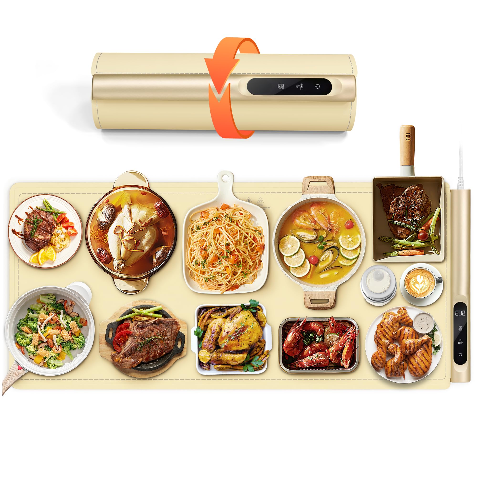 Newise Graphene Electric Food Warming Mat with 6 Heat Settings