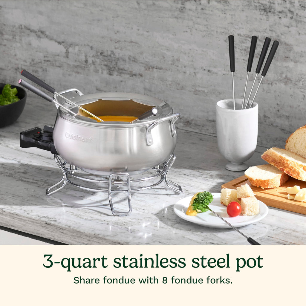 Cuisinart 3-Quart Stainless Steel Electric Fondue Pot