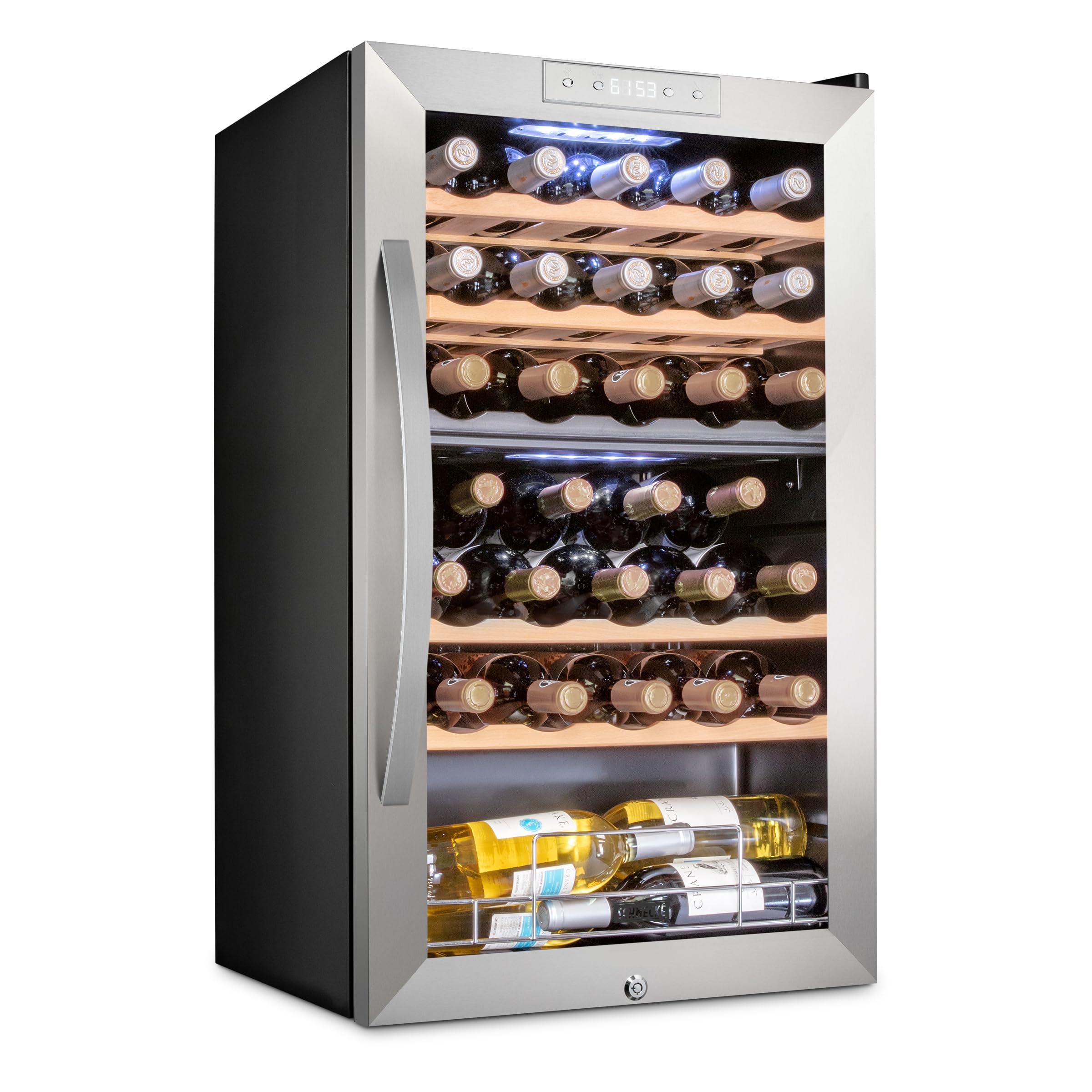 SCHMÉCKÉ Freestanding Wine Cooler Refrigerator with Lock