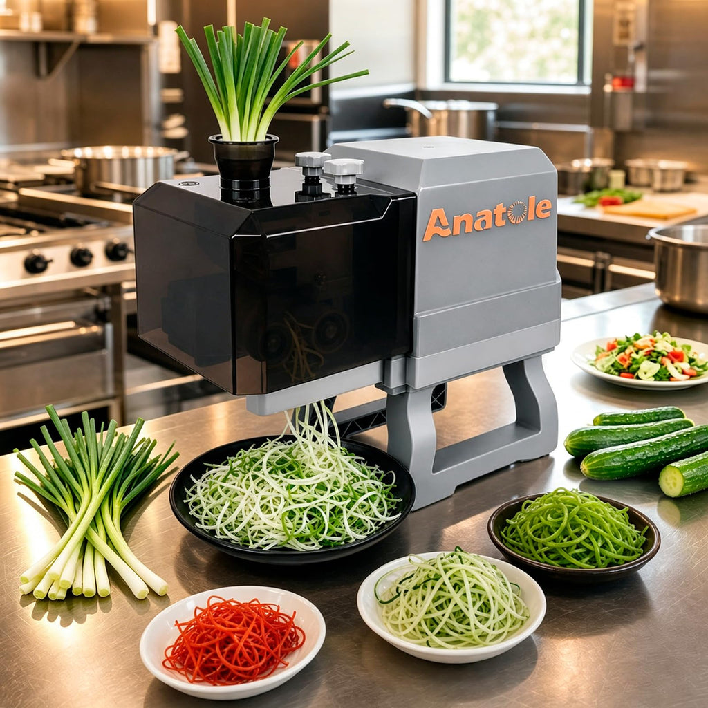 Anatole Electric Scallion Shredder 0.12" Commercial Green Onion Slicer 200W