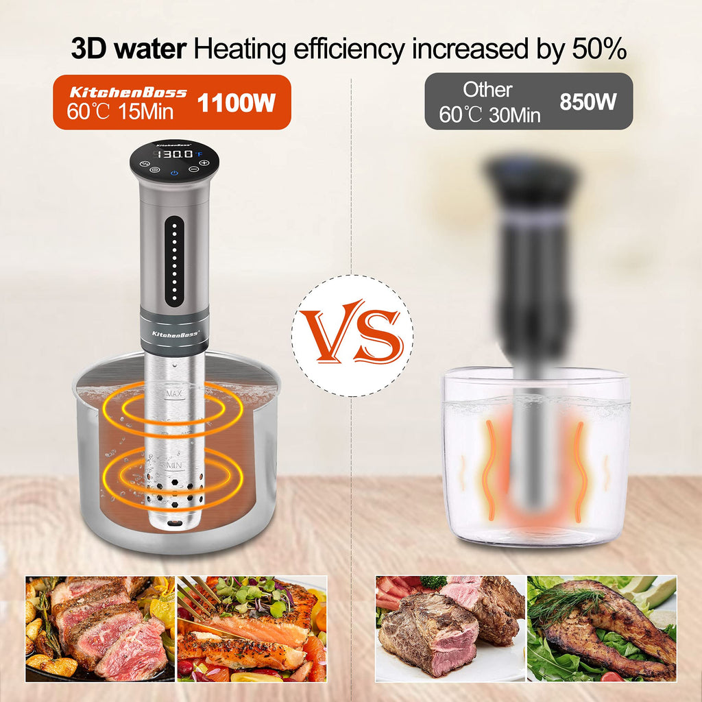 KitchenBoss 1100W Waterproof Sous Vide Immersion Cooker