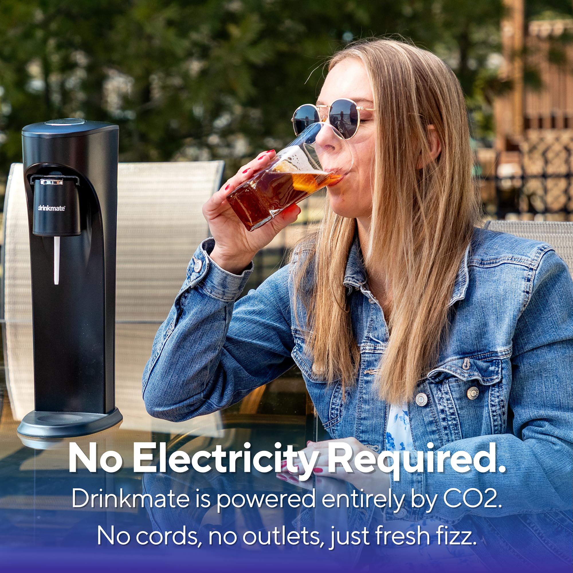 Drinkmate OmniFizz Sparkling Water Maker & Soda Streaming Machine | Carbonates Any Drink | BPA-Free Bottle | No Batteries or Electricity Required | CO2 Not Included