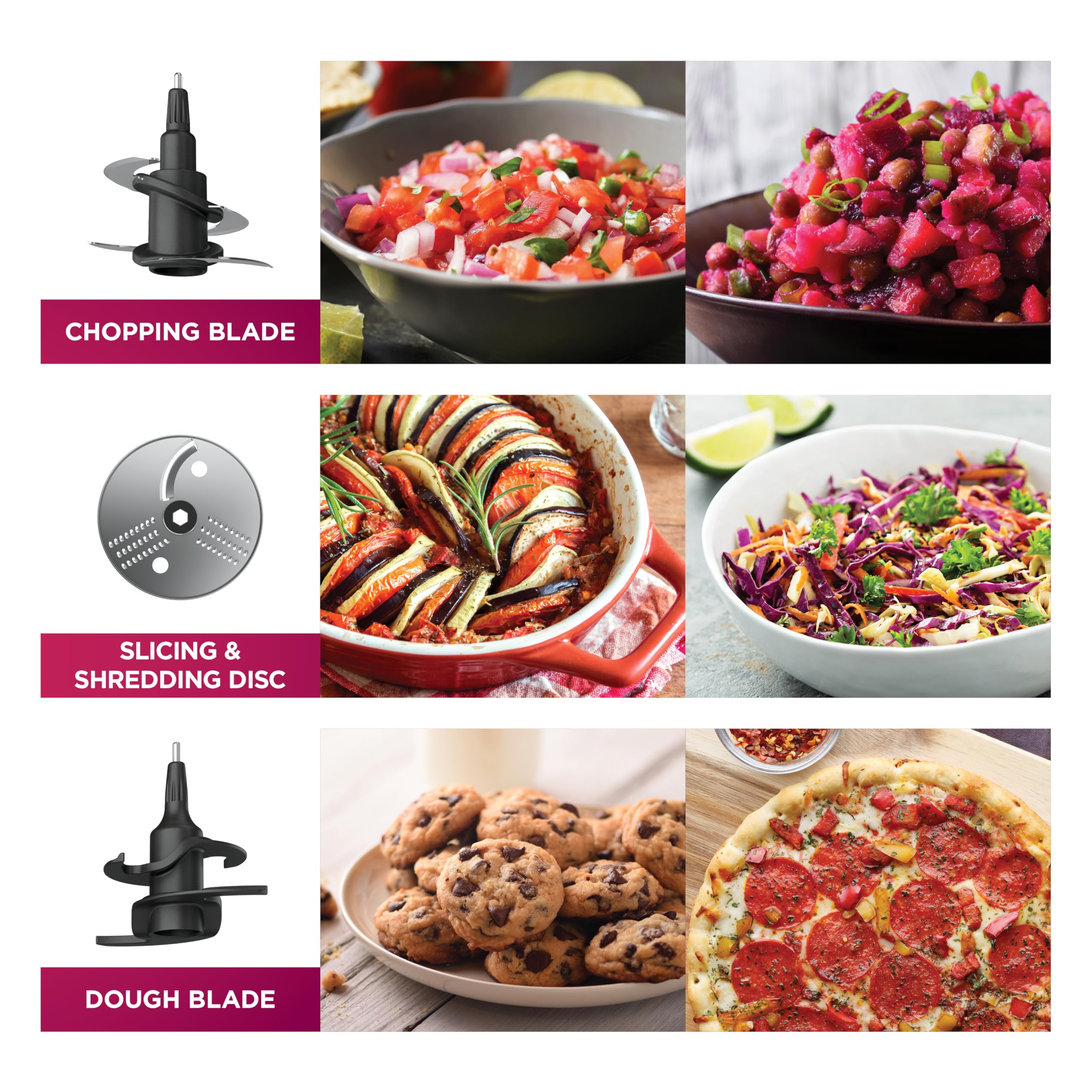 Ninja Food Processor, Professional Plus,4 Functions for Chopping, Slicing, Purees & Dough with 9-Cup Processor Bowl, Food Chute & Pusher